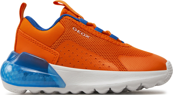 Pomarańczowe buty sportowe dziecięce Geox sznurowane