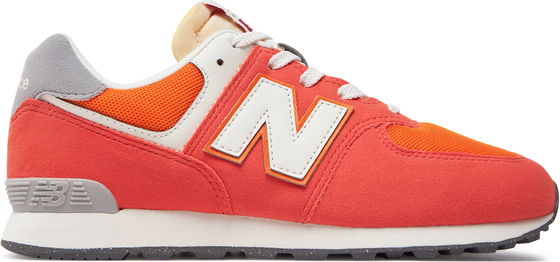 Pomarańczowe buty sportowe dziecięce New Balance sznurowane