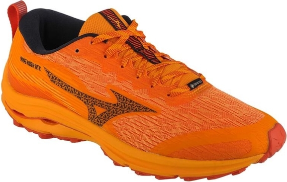 Pomarańczowe buty sportowe Mizuno sznurowane w sportowym stylu