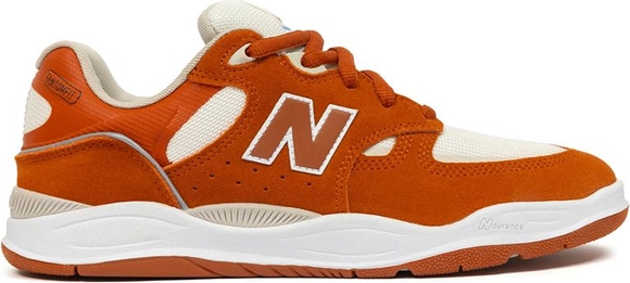 Pomarańczowe buty sportowe New Balance z zamszu sznurowane