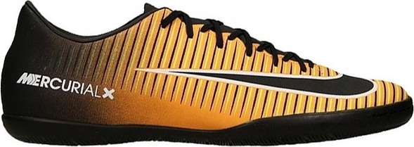 Pomarańczowe buty sportowe Nike mercurial ze skóry