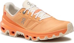 Pomarańczowe buty sportowe On w sportowym stylu z płaską podeszwą sznurowane