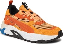 Pomarańczowe buty sportowe Puma sznurowane w sportowym stylu