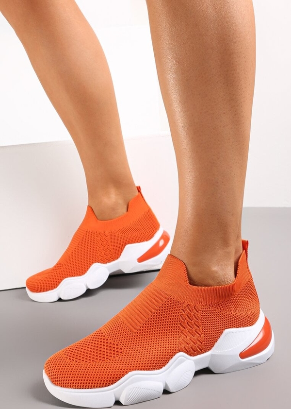 Pomarańczowe buty sportowe Renee w sportowym stylu