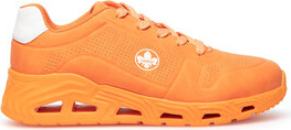 Pomarańczowe buty sportowe Rieker sznurowane w sportowym stylu