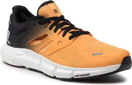 Pomarańczowe buty sportowe Salomon sznurowane w sportowym stylu