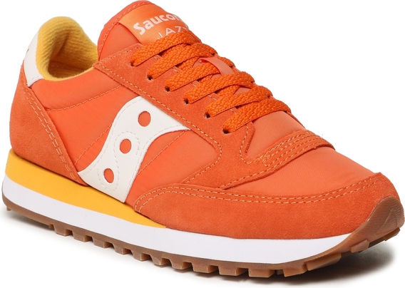 Pomarańczowe buty sportowe Saucony sznurowane
