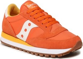 Pomarańczowe buty sportowe Saucony w sportowym stylu sznurowane
