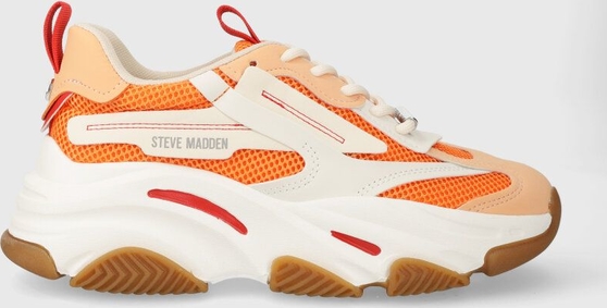 Pomarańczowe buty sportowe Steve Madden na platformie w sportowym stylu