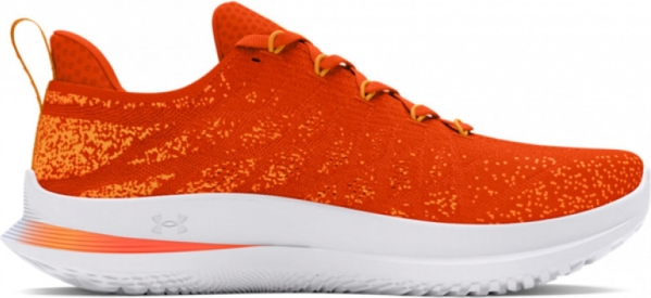 Pomarańczowe buty sportowe Under Armour z tkaniny sznurowane