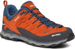 Pomarańczowe buty trekkingowe Meindl z goretexu sznurowane