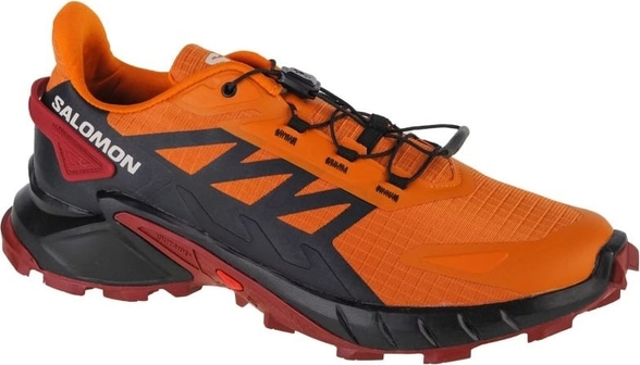 Pomarańczowe buty trekkingowe Salomon sznurowane
