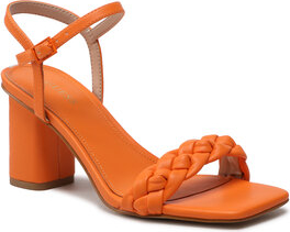Pomarańczowe sandały Guess na obcasie