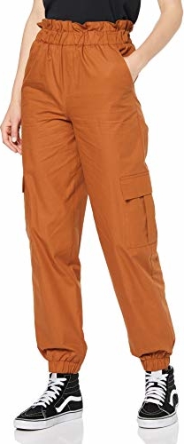 Pomarańczowe spodnie amazon.de w militarnym stylu