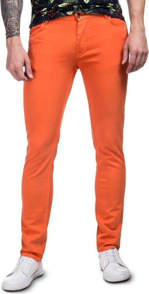 Pomarańczowe spodnie Giacomo Conti