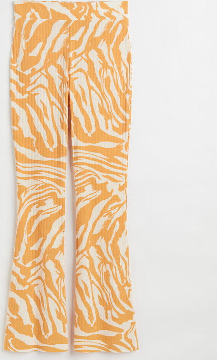 Pomarańczowe spodnie H & M z dżerseju
