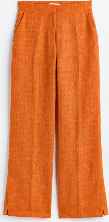 Pomarańczowe spodnie H & M z tkaniny