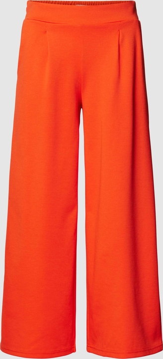 Pomarańczowe spodnie Ichi w stylu retro z bawełny