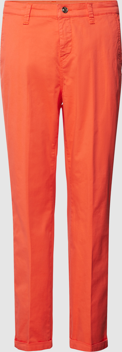 Pomarańczowe spodnie MAC z bawełny w stylu casual