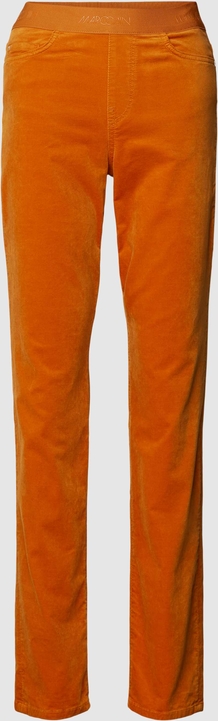 Pomarańczowe spodnie Marc Cain ze sztruksu w stylu casual