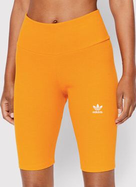 Pomarańczowe szorty Adidas w sportowym stylu