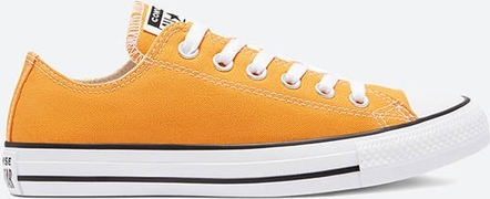 Pomarańczowe trampki Converse w sportowym stylu niskie z zamszu