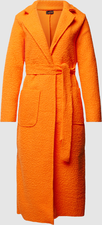 Pomarańczowy płaszcz miss goodlife bez kaptura długi