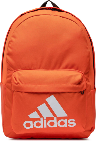 Pomarańczowy plecak Adidas w sportowym stylu z nadrukiem