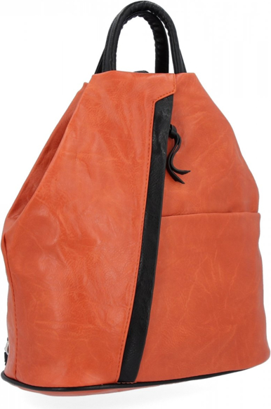 Pomarańczowy plecak Hernan ze skóry ekologicznej