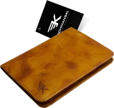 Pomarańczowy portfel męski Kochmanski Studio Kreacji® w stylu casual