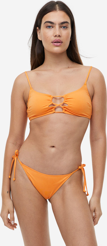 Pomarańczowy strój kąpielowy H & M w sportowym stylu