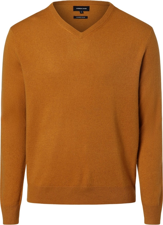 Pomarańczowy sweter Andrew James z kaszmiru