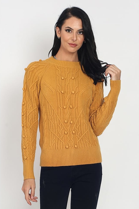 Pomarańczowy sweter ASSUILI z kaszmiru