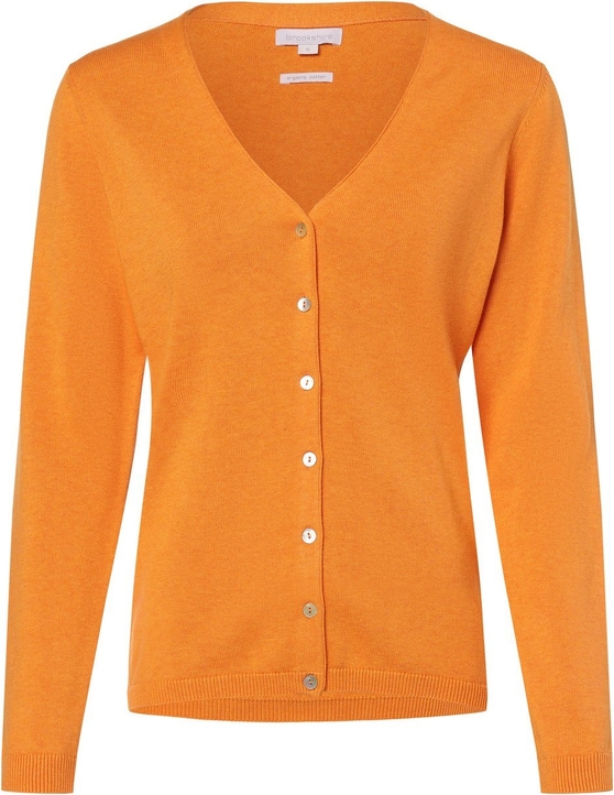 Pomarańczowy sweter brookshire w stylu casual z bawełny
