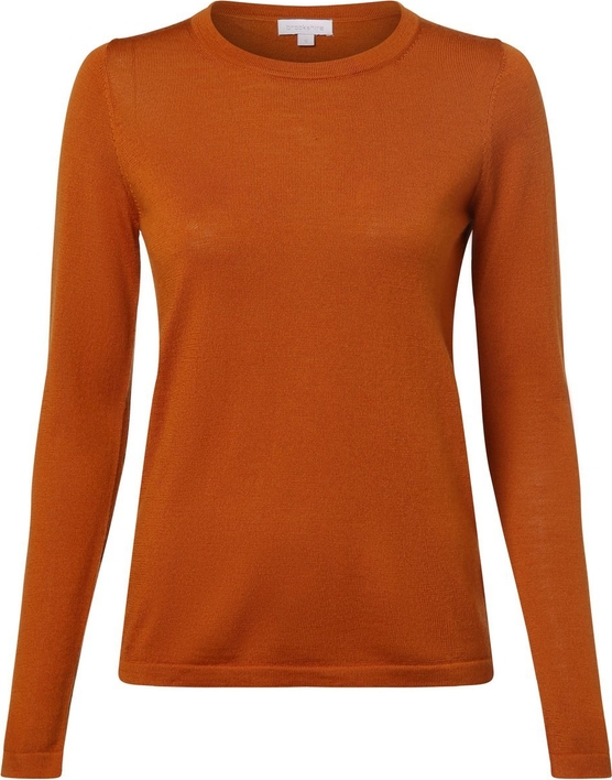 Pomarańczowy sweter brookshire w stylu casual z wełny