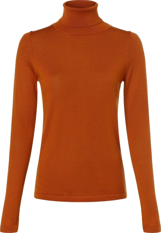 Pomarańczowy sweter brookshire z wełny w stylu casual