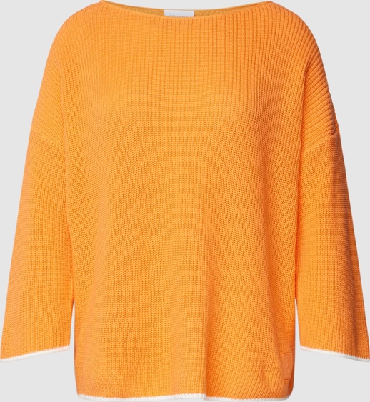 Pomarańczowy sweter comma, w stylu casual z bawełny