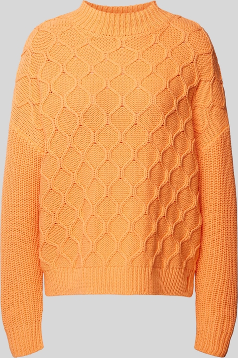 Pomarańczowy sweter comma, z bawełny