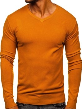 Pomarańczowy sweter Denley w stylu casual
