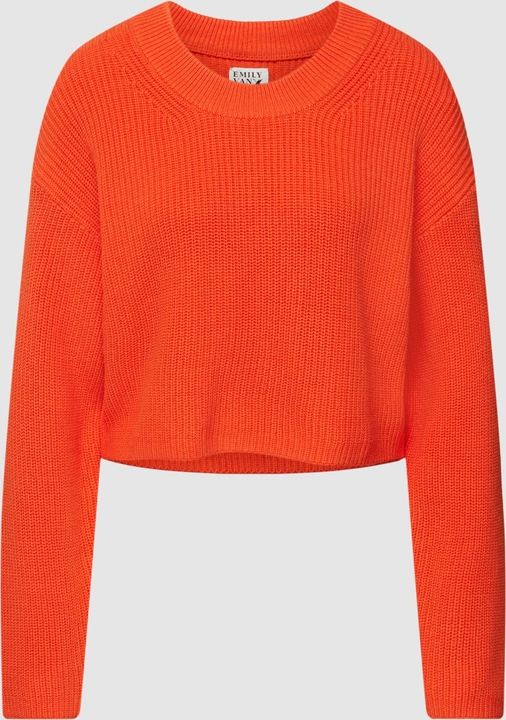 Pomarańczowy sweter Emily van den Bergh z bawełny
