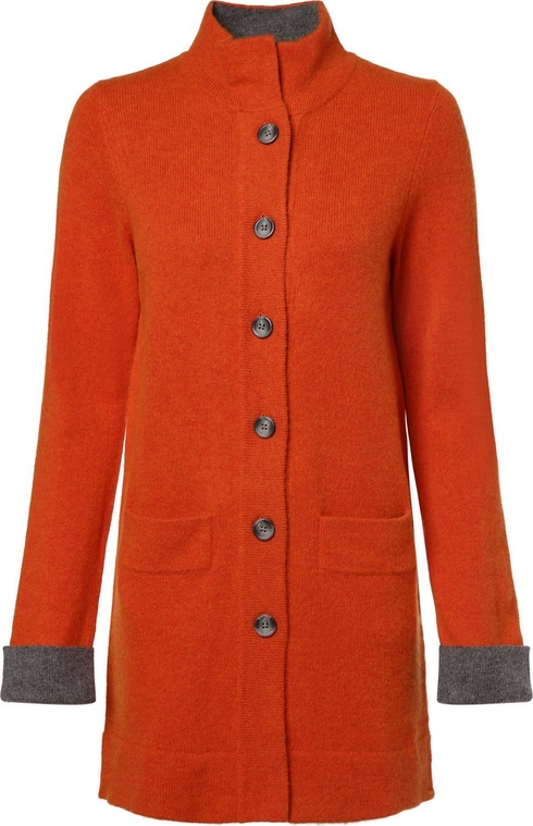 Pomarańczowy sweter Franco Callegari w stylu casual z wełny