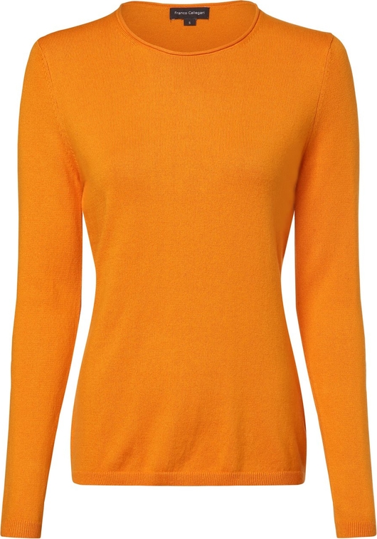 Pomarańczowy sweter Franco Callegari z bawełny
