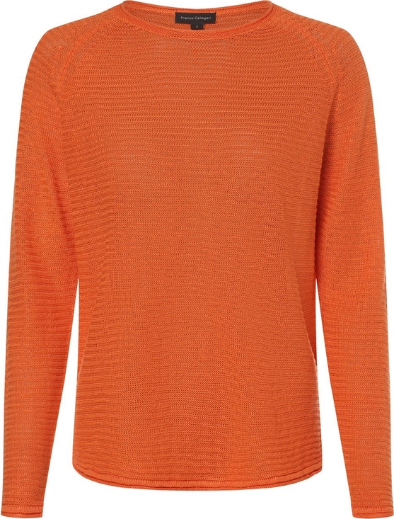 Pomarańczowy sweter Franco Callegari z lnu