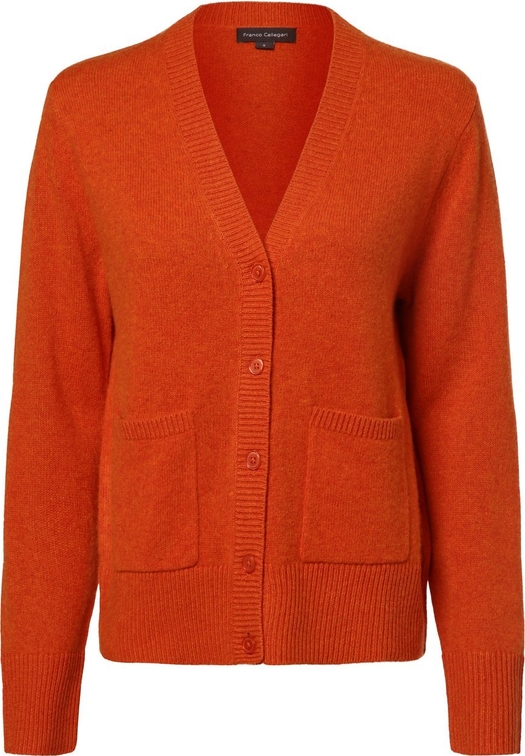 Pomarańczowy sweter Franco Callegari z wełny