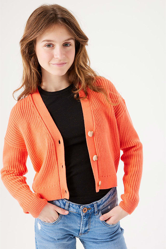 Pomarańczowy sweter Garcia z bawełny