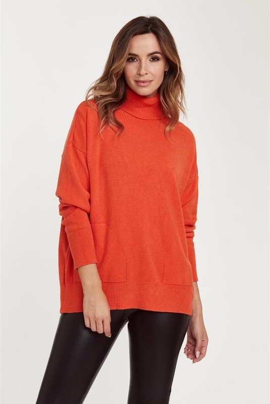Pomarańczowy sweter Gerard Pasquier w stylu casual z kaszmiru