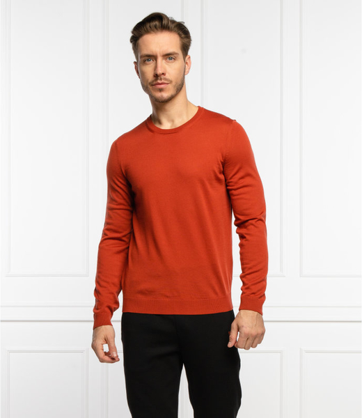 Pomarańczowy sweter Hugo Boss w stylu casual