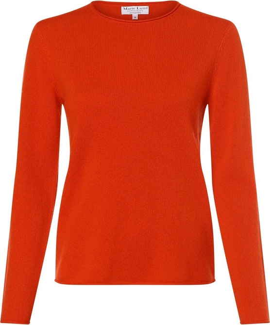Pomarańczowy sweter Marie Lund z kaszmiru w stylu casual