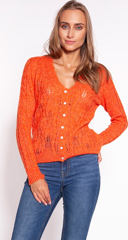 Pomarańczowy sweter MKM w stylu casual