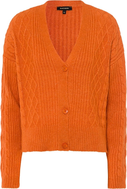 Pomarańczowy sweter More & More w stylu casual